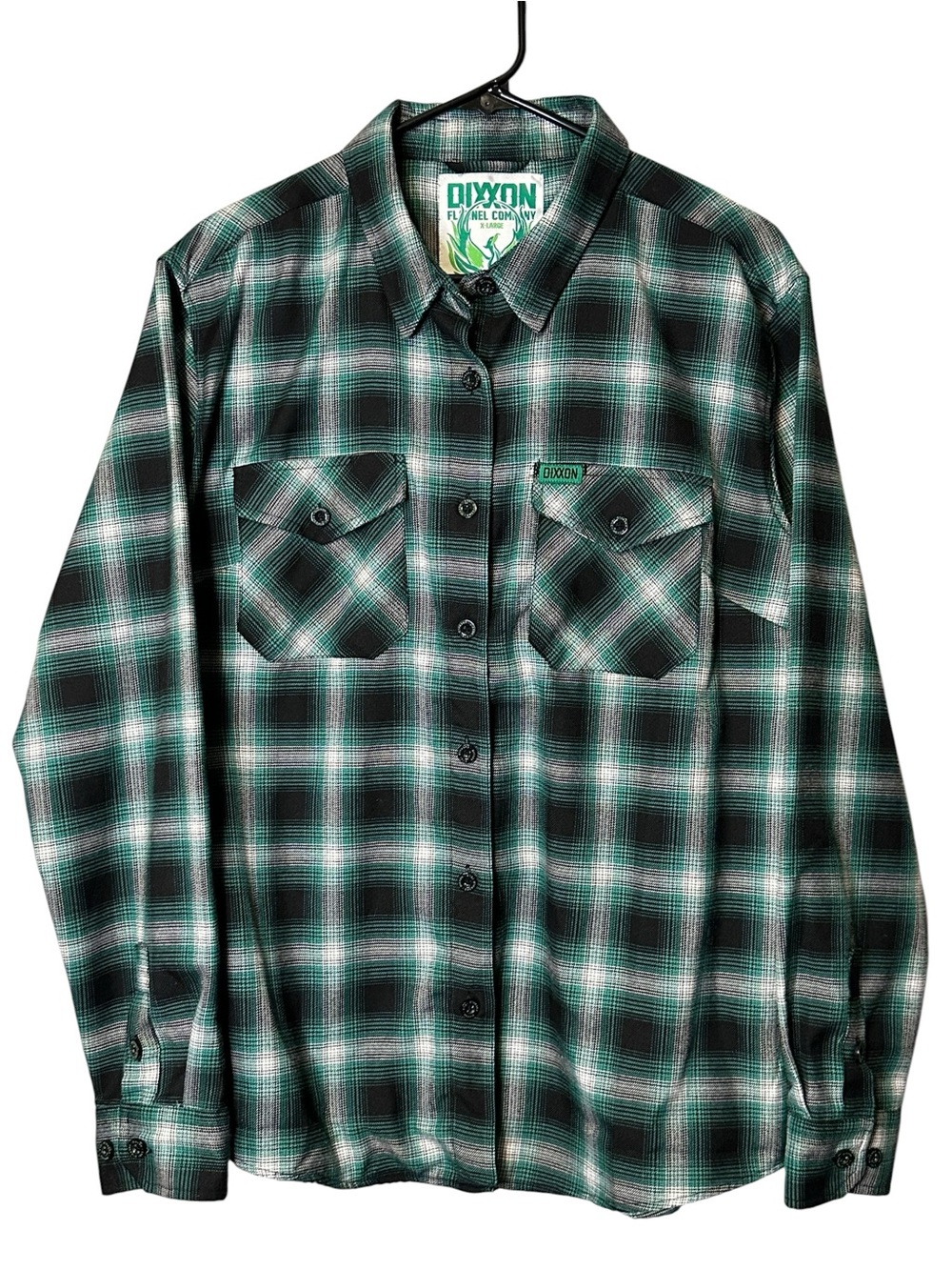 Dixxon Emerald Isle Flannel Company Plaid Button Up Shirt XL Green Black Rare